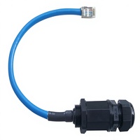 Conector de Red RJ45 para Exteriores Resistente a la Intemperie con Cable Pigtail de 20 cm, Puerto Ethernet IP68 para Gabinete, CCTV, AP Inalámbrico