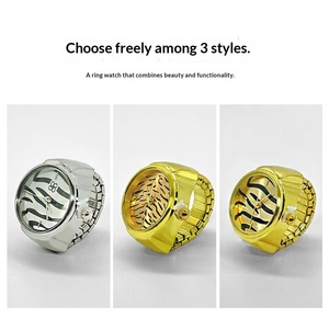 Relojes de Anillo Personalizados con Etiqueta Privada, Estilo Punk Vintage, Cuarzo, Acero Inoxidable, Correa Elástica, Mini Reloj de Dedo para Hombre y Mujer - Product Image 5