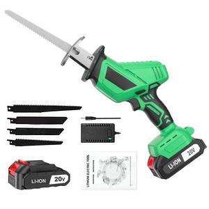 20V Cordless Reciprocating <b>Saw</b> Industrial Grade DIY Tool for Metal Wood Plastic PVC Materials CRS-20A-1 Cordless Reciprocal <b>Saw</b> - Product Image 1