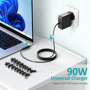 Cargador Universal PD para Portátil ETI 90W, Adaptador de Corriente CA/CC para Notebook, 8-16 Puntas, Protección OVP/OCP/OTP/SCP, Cable de 1.8m, CE/FCC/ROHS - Product Image 2