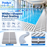 Grille de piscine flexible en ABS pour drain de trop-plein, grilles courbes et droites pour piscines, antidérapante et résistante aux UV