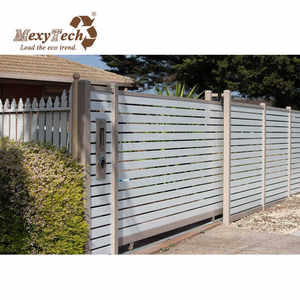 Puerta de valla impermeable WPC con servicio de modelado 3D de <span class=keywords><strong>madera</strong></span> compuesta de <span class=keywords><strong>poste</strong></span> de aluminio de 6 pies - Product Image 2