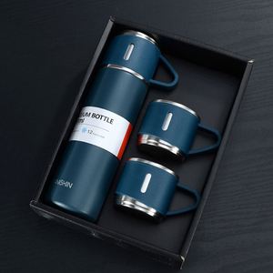 Thermos Bottle Set Double-layer, 304 Stainless Steel Vacuum <b>Flask</b> Travel Water Bottle Business Tea Cup Gift Set for Men/ - Product Image 1