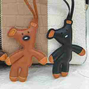 2025 New Bear Leather Luxury Car Keychain Bag Pendant <b>Keyring</b> Key Chains Key Accessories Designer Mini Bag Charms - Product Image 2