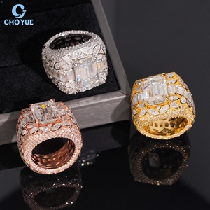 Sparking New Design <b>Men</b> Jewelry 925 Sterling Silver VVS Moissanite Diamond Hip Hop <b>Men</b> <b>Ring</b> Iced Out Finger <b>Ring</b> Moissanite <b>Ring</b> - Product Image 5