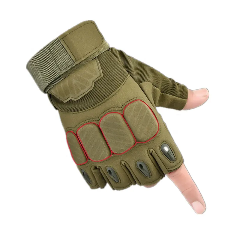 Custom Anti-slip Breathable Durable Half Finger Motorcycle Cycling Climbing Combat Tactical Gloves