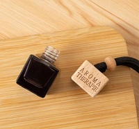Diffuseur de parfum pour voiture, flacon transparent pour huiles essentielles, flacons carrés en verre vides, désodorisant, diffuseur de parfum pour voiture