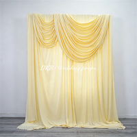 Tissu de drapage pour arche de mariage, rideau élégant blanc crème pour cérémonie, réception, douche nuptiale, baptême, décoration de fête intérieure