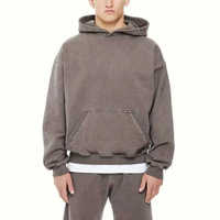 Ensemble de survêtement deux pièces pour homme en molleton technique polyester avec logo personnalisé, comprenant un sweat à capuche zippé et un pantalon de jogging