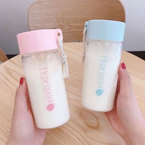 Wholesale DIY Transparent Custom Glass Tumbler Water <b>Bottle</b> with Large Capacity Reusable Portable Design Screw-On Cap - Product Image 3