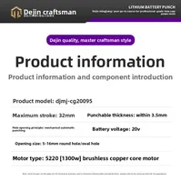 Perceuse électrique portative rechargeable au lithium-ion pour acier, outil de perçage manuel