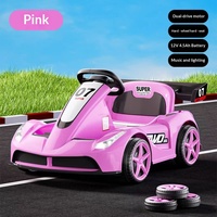 Kart électrique 12V pour enfants avec télécommande, voiture de course à dérive pour enfants de 2 à 12 ans, jouet à conduire avec lumière LED et musique