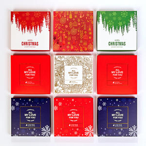 Handgemachte 9 Grid Weihnachten DIY Schokolade Geschenk <span class=keywords><strong>box</strong></span> Maisstärke Neujahr für Roh papier Süßigkeiten Verpackung für Lebensmittel verwenden - Product Image 1