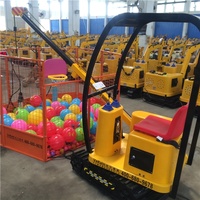 VEKAIN Kids Mini Crane Car Ride Jeux de parc d'attractions intérieur et extérieur en fibre de verre durable-pour les centres commerciaux Parcs d'aventure