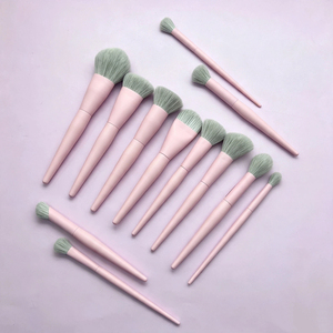 12-Piece Pink Luxury Makeup <b>Brush</b> Set Synthetic Fiber Fluffy Powder Foundation Face <b>Brush</b> OEM Private Label Kit - Product Image 1