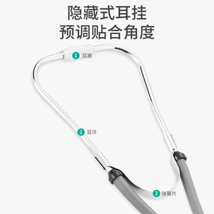 Estetoscopio Multifuncional Liker, de Doble Tubo y Doble Cara, Estetoscopio Médico para la Frecuencia Cardíaca Fetal y la Presión Arterial - Product Image 3