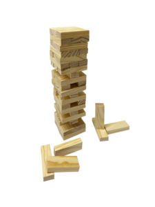 54-PCS Large Timber Tumble Tower Set <span class=keywords><strong>Jeux</strong></span> d'empilage éducatifs en <span class=keywords><strong>bois</strong></span> intérieur/extérieur pour enfants et adultes - Product Image 6