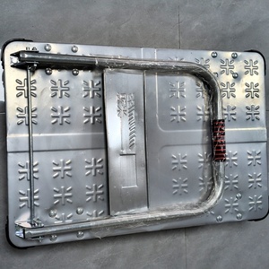 Heavy Duty Steel Trolley Goods Moving Warehouse Hand Push <strong>Flat</strong> Trolley <strong>Cart</strong> With Weight Capacity 800kg 90*60CM - Product Image 6