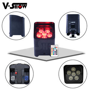 <span class=keywords><strong>VSHOW</strong></span> WBRF0606 4 Piezas con Bolsa, Luz LED 6 Piezas 18W RGBWAUV 6en1, Batería Inalámbrica DMX, Control Remoto WI-FI, LED para DJ, Iluminación para Bodas - Product Image 2