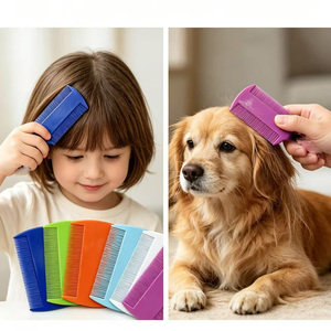 Peine Antipulgas de Doble Cara para Mascotas, Cepillo de Plástico de Alta Densidad para Eliminar Pulgas y Garrapatas, Soporte para Logotipo Personalizado, Venta al por Mayor Global - Product Image 2