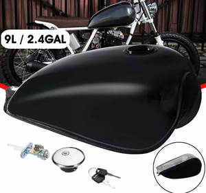 Réservoir de carburant pour <span class=keywords><strong>moto</strong></span> Suzuki GN125 9L 2.4 Gal Universal Cafe Racer Retro Vintage avec couvercle de réservoir d'huile pour tous les modèles - Product Image 2