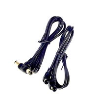 Cable de extensión de alimentación USB DC de 90 grados con conector macho DC5521 DC5525 de extremo abierto para cámaras LED y equipos de bajo voltaje