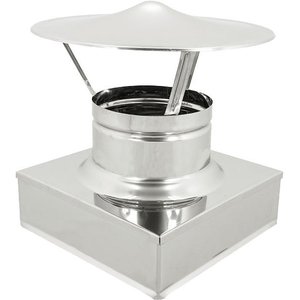 Cheminée carrée en forme de chapeau 'CHINOIS' 200x200 mm - Product Image 2