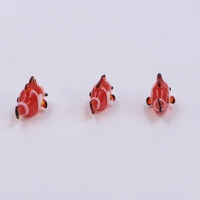 Petite figurine miniature de poisson clown en verre de Murano Technique de travail au chalumeau artisanal