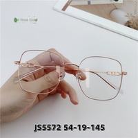 Gafas Ópticas de Nuevo Estilo para Mujer, Diseño Poligonal Punk de Moda, Montura Completa Metálica, Lentes de PC, Monturas Delgadas que Favorecen el Rostro