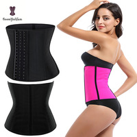 Ceinture en Latex pour femmes, Corset de taille haute avec 9 pressions en acier