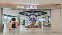 Installation d'art de visage mécanique futuriste Attraction à fort trafic pour les centres commerciaux et les événements