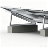 Kit de montage triangulaire pour panneaux solaires photovoltaïques sur toit plat Angels, supports en aluminium anodisé pour toitures en béton ou en métal, garantie 25 ans
