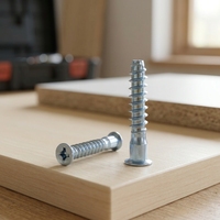 Vis à tête fraisée pour panneaux de particules, vis Pozi Drive zinguée, vis autotaraudeuse pour assemblage de meubles en MDF et panneaux de particules