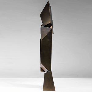 高級インテリア向けカスタムハンドクラフト 角度のあるアートワーク ユニークな幾何学模様の彫刻 ステンレススチール・ブロンズ製 - 金属工芸品 - Product Image 3