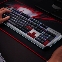 Disposition allemande 105 touches rvb clavier mécanique USB filaire clavier de jeu pour ordinateur de bureau et portable