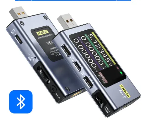 Probador USB de voltímetro, amperímetro, protocolo de carga rápida, medición de capacidad de disparo, medición de ondulación, 1 unidad, 1 unidad