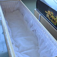 Cercueil Mortuaire Haute Capacité avec Couvercle Transparent en Cristal, Style Américain, Conception de Refroidissement par Air pour une Présentation et une Conservation Digne