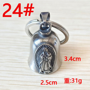 Colgante de campana para motocicleta, llavero con cabeza de jefe indio, amuleto protector de gremlin para motociclistas, regalo de buena suerte para motocicleta - Product Image 1