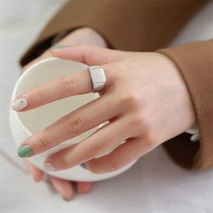 15year Factory Stainless Steel Gold Plated Custom Engraved Cluster Men's <b>Ring</b> - Product Image 6