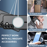 Coque Téléphone Magnétique Antichoc Mat à Toucher Doux avec Protection d'Objectif et Trous Précis pour Samsung S25, Haute Qualité Usine, Fabricant