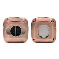 Coupe-cigares en métal de luxe JH plaqué or rose avec logo personnalisé, couteau à cigares, accessoires de coupe-cigares