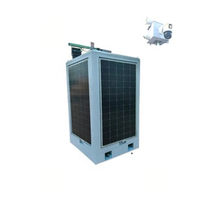 Tour de vidéosurveillance <span class=keywords><strong>solaire</strong></span> Ecosight ES4P-6M Cube avec caméras HD 4MP, mât de 6m, blanc, pour la surveillance des parkings - Product Image 2
