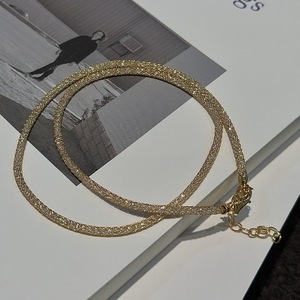 สร้อยคอเงินแท้ S925 ชุบทอง ดีไซน์รูปตัว Y ประดับเพชรแตก พร้อมพู่ห้อย สไตล์หรูหราเบาๆ แฟชั่น สร้อยคอจี้ ดีไซน์เฉพาะ - Product Image 2