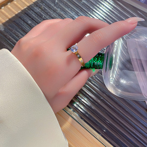 Resoul Wasserdichter Edelstahlring Luxuriöser Kubischer Zirkonia Eleganter Nicht Anlaufender Paar-Ringset für Frauen Verlobung - Product Image 5