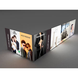 อุปกรณ์โฆษณาคุณภาพสูงกรอบอลูมิเนียมผ้าจอแสดงผล LED ยืนผนัง Backlit งานแสดงสินค้าบูธนิทรรศการผนัง Backlit - Product Image 2