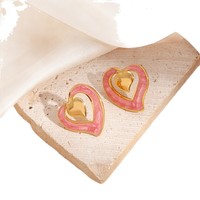 Boucles d'oreilles clous en émail texturé coloré de luxe Gaovo Niche Premium pour femmes, bijoux en acier inoxydable résistant au ternissement