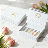 Boîte d'emballage d'échantillons de parfum écologique et élégante - Boîte de test de parfum avec fermeture magnétique, structure rigide, épaisseur de 2 mm