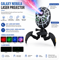 Projecteur d'étoiles laser LED RGB HENGBO D80 rechargeable 5V pour chambre, bureau et décoration intérieure