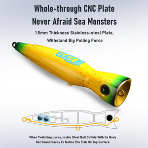 Kingdom-Leurre flottant GT SALTWATER GT OEM Big Popper, appât pour la pêche au thon, 60g, 85g - Product Image 5