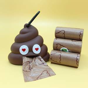 Nuevo dispensador de bolsas para desechos de mascotas con diseño de asiento de inodoro de dibujos animados, con diseños divertidos y originales, caja de almacenamiento de excrementos, cubierta transfronteriza para bolsas de desechos - Product Image 1